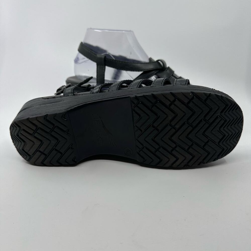 Dansko Marion Leather Strappy Sandals Womens Black US9.5-10 EU40 Summer Buckle - Picture 5 of 8